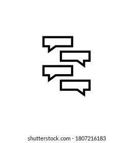 Chat Icon  in black line style icon, style isolated on white background