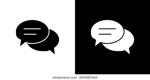 Icono de chat. El Vector de silueta negro