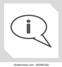 chat icon, black vector illustration