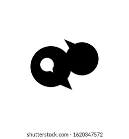 chat icon black and white