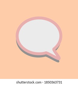 icono de chat. burbuja de voz en blanco para agregar texto