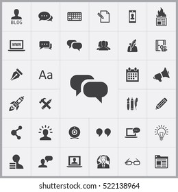 chat icon. blog icons universal set for web and mobile