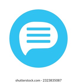 Icono de chat en círculo azul