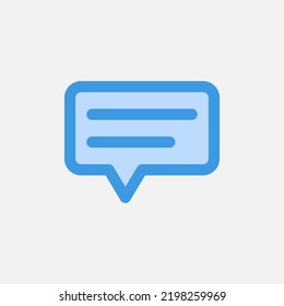 Chat icon in blue style about user interface, use for website mobile app presentation