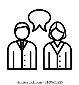 Chat Icon. Bold outline design with editable stroke width. Vector Illustration.
