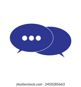 Chat icon, chat, bubble, comments icon, speech bubbles blue color Icon. Chat icon vector for web and mobile app. Vector illustration. Eps file 403. svg