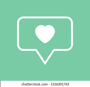 Chat icon. Bubble with heart , speech icon. talk icon vector illustration EPS10. Communication concept. love