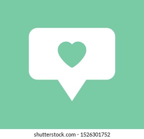 Chat icon. Bubble with heart , speech icon. talk icon vector illustration EPS10. Communication concept. love