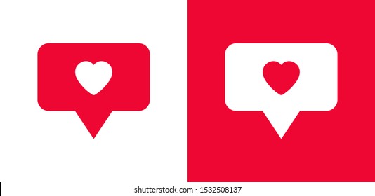 Chat icon. Bubble with heart , speech icon. talk icon vector illustration EPS10. Communication concept. love