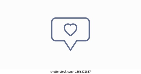 Chat icon. Bubble with heart , speech icon. talk icon vector illustration EPS10. Communication concept. love