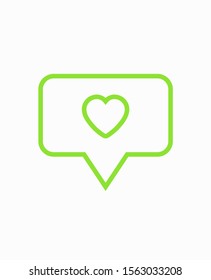 Chat icon. Bubble with heart , speech icon. talk icon vector illustration EPS10. Communication concept. love