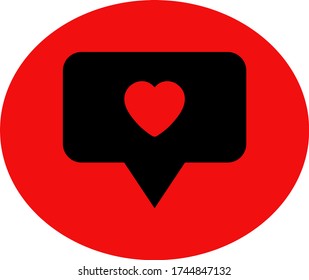 Chat icon. Bubble with heart , speech icon. talk icon vector illustration EPS10. Communication concept. love
