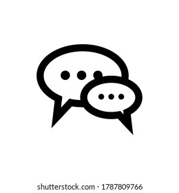 chat icon, bubble icon, chat sign and symbol vector