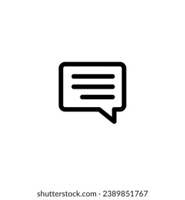 Chat icon, bubble speech icon. outline icon for web, ui, and mobile apps