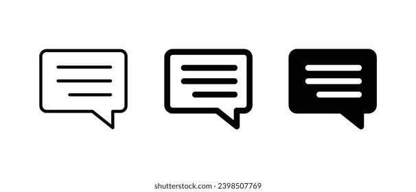 Chat icon, bubble speech icon for web, ui, and mobile apps