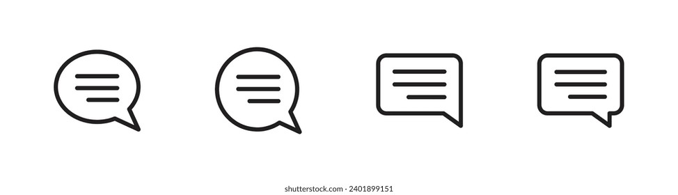 Icono de chat, icono de discurso de burbuja para aplicaciones web, ui y móviles