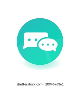 Chat Icon button gradient Design template vector