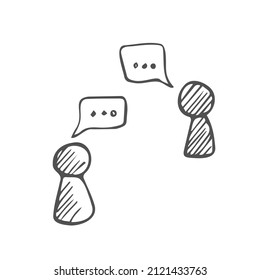 icono de chat, símbolo de charla, ilustración vectorial de icono de discusión.