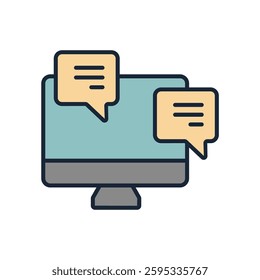 chat icon collection .design style with background