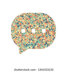 chat icon. Colored mosaic with polygons