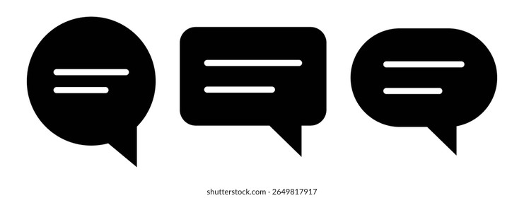 Chat icon. Comment symbol set. Chat, message, message, sms, chat, chatting, talk icon vector illustration. 