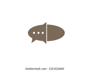 Chat icon communication symbol and customer service for logo design