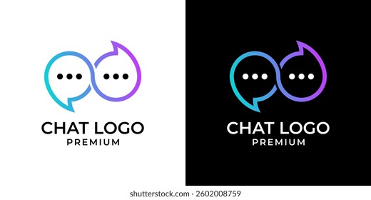 Chat icon, conversation logo design vector. Chat talk logo, quote mark icon, type illustration. Communication, dialogue, discussion, business. Vector illustration.