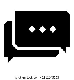 Icono De Chat Con Tema Cibernético. Adecuado para diseño web, logotipo, aplicación