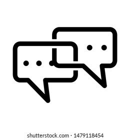Chat icon design concept. Speech bubbles icon in line style design. Vector illustration.