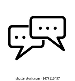 Chat icon design concept. Speech bubbles icon in flat style design. Vector illustration.