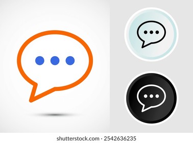 Chat icon design illustration, Message sign symbol for apps and websites