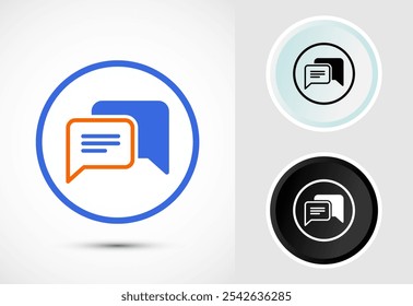 Chat icon design illustration, Message sign symbol for apps and websites