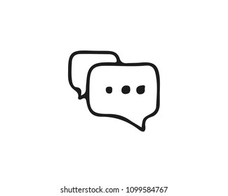 chat icon design illustration,hand drawn style design, designed for web and app