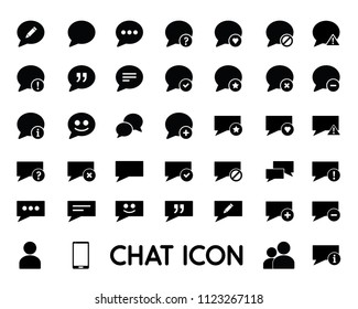 chat icon design set illustration,glyph style design, designed for web and app