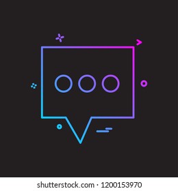 Chat icon design vector