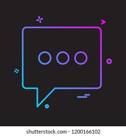 Chat icon design vector