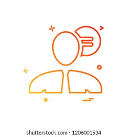 Chat icon design vector