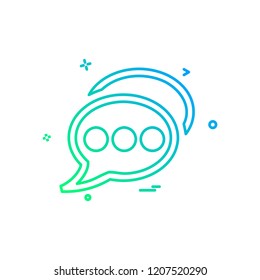 Chat icon design vector