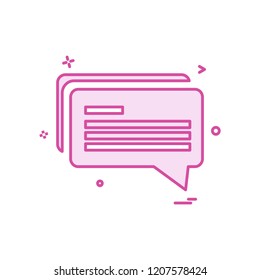 Chat icon design vector