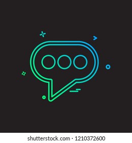 Chat icon design vector