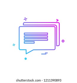 Chat icon design vector