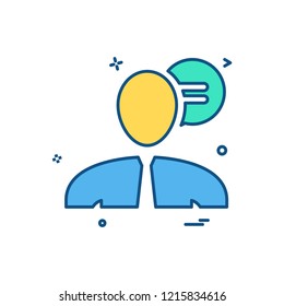 Chat icon design vector