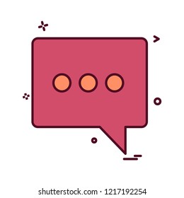Chat icon design vector