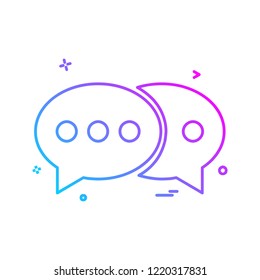 Chat icon design vector