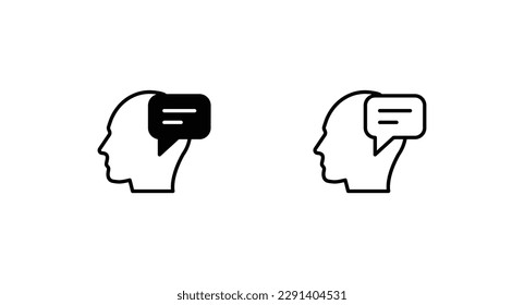 Chat icon design with white background stock illustration