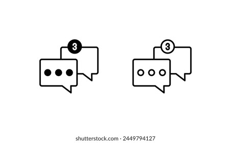 Diseño de icono de chat con fondo blanco ilustración de stock