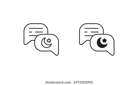 Diseño de icono de chat con fondo blanco ilustración de stock