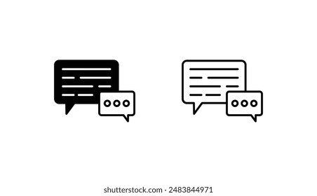 Chat icon design with white background stock illustration
