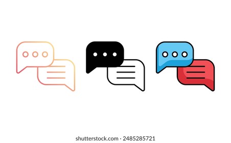 Chat icon design with white background stock illustration