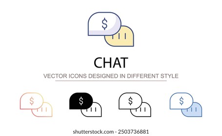 Chat icon design with white background stock illustration